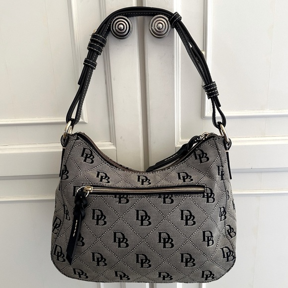 Dooney & Bourke Black Signature Monogram Hobo Shoulder Bag - Picture 8 of 16